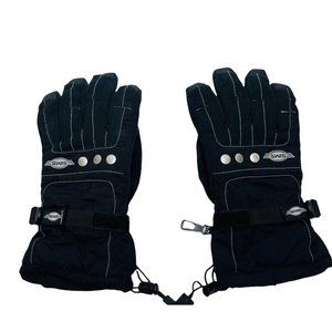 SIMS Gloves Snow Surf MX Ski Snowboard Winter Black Drawstring Lined Sheep Large